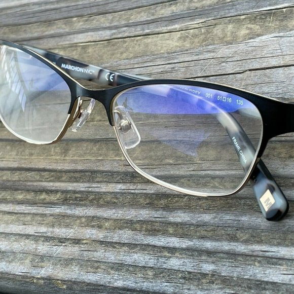 Marchon NYC Women Eyeglasses/sunglasses Frame Black M-SURREY 51[]16 135 Glasses - Picture 2 of 12
